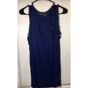 Blue Sleeveless Blouse